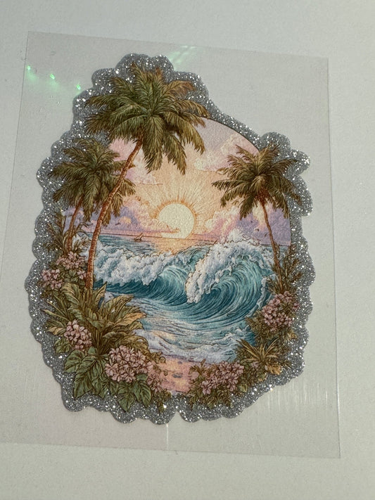 GLITTER UVDTF 406 BEACH SCENE - 216 Tumblers