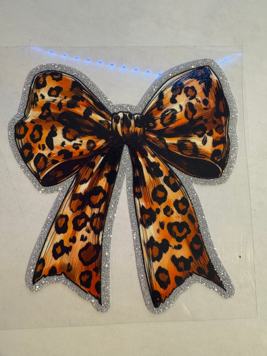 GLITTER UVDTF 408 LEOPARD BOW - 216 Tumblers