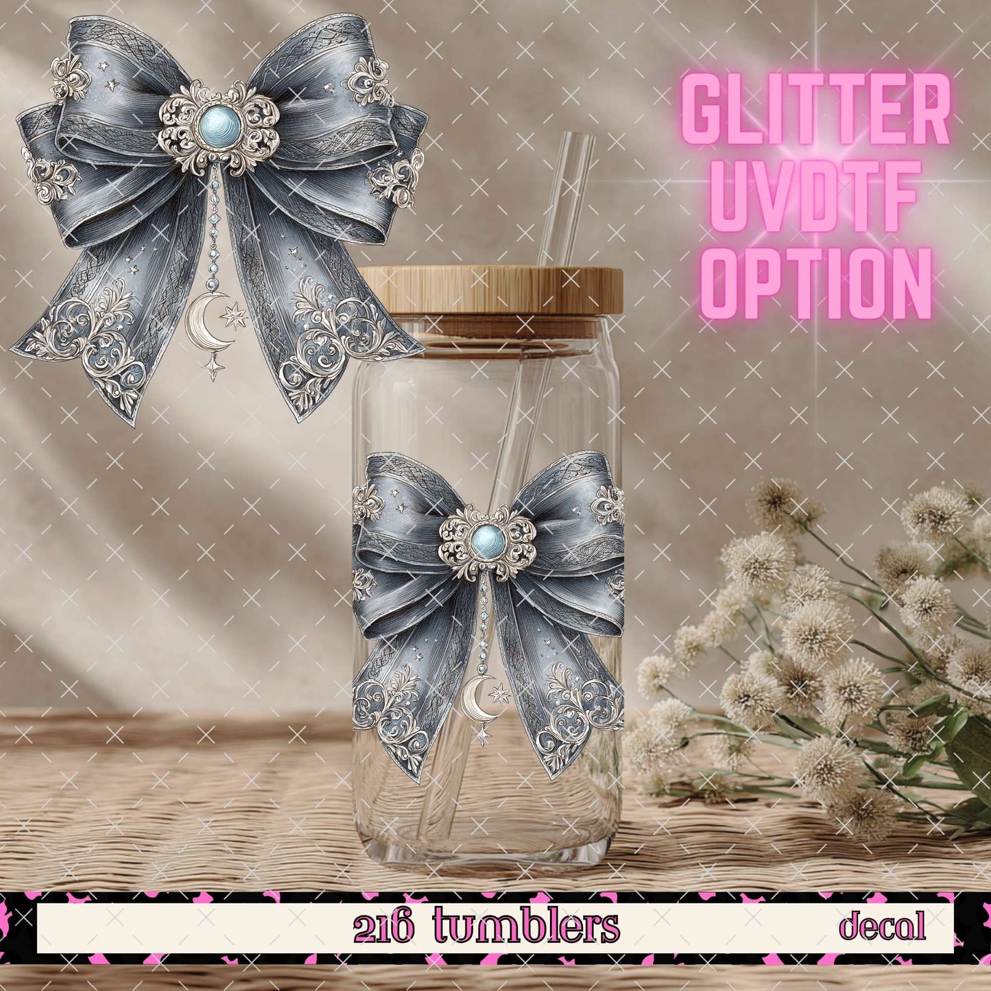 GLITTER UVDTF 411 CELESTIAL BOW - 216 Tumblers