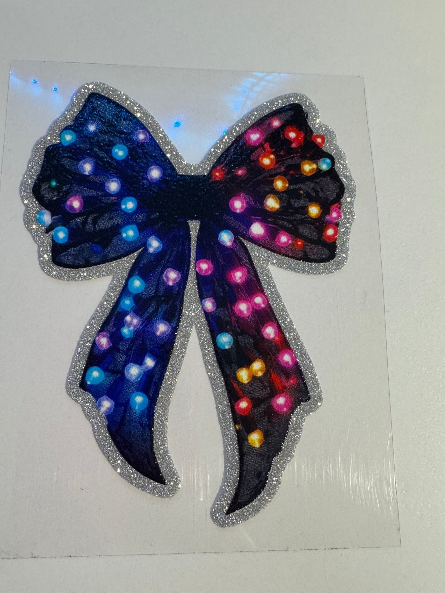 GLITTER UVDTF 415 CHRISTMAS LIGHTS BOW - 216 Tumblers