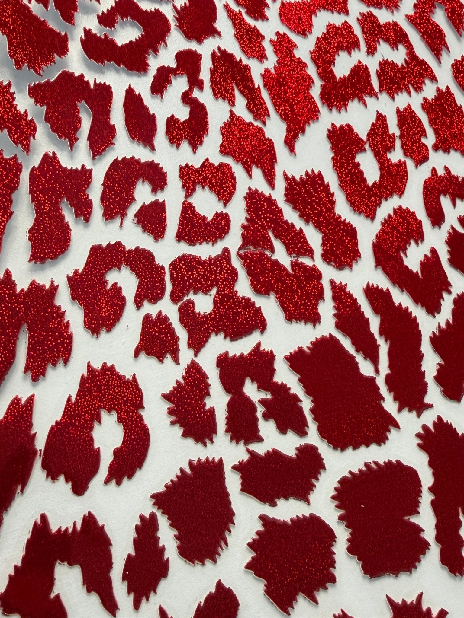 GLITTERY RED CHROME LEOPARD PRINT - 216 Tumblers