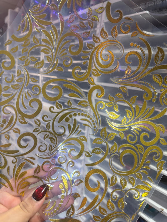 GOLD FOIL TOOLED LEATHER - 216 Tumblers