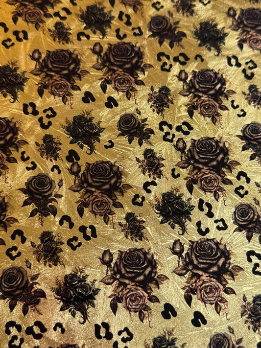 GOLD LEAF VINYL - FLOWERS 10x10 *NEW PRODUCT - 216 Tumblers