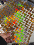 GOLD /ORANGE / GREEN HOLO COLOR SHIFT HOUNDSTOOTH - 216 Tumblers