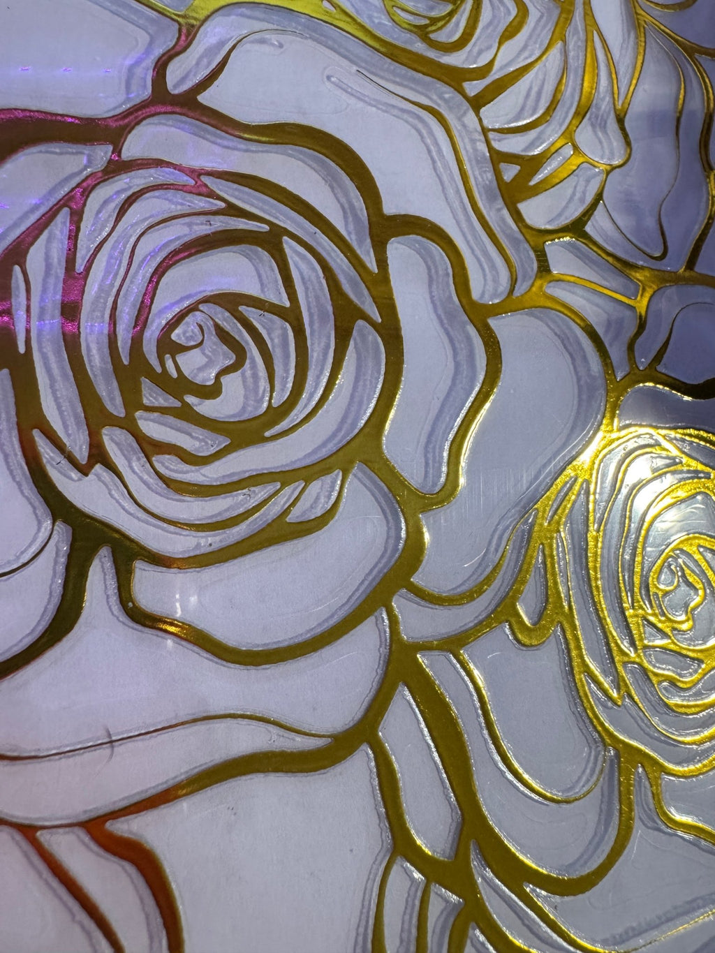 GOLD ROSE TOOLED PATTERN - 216 Tumblers