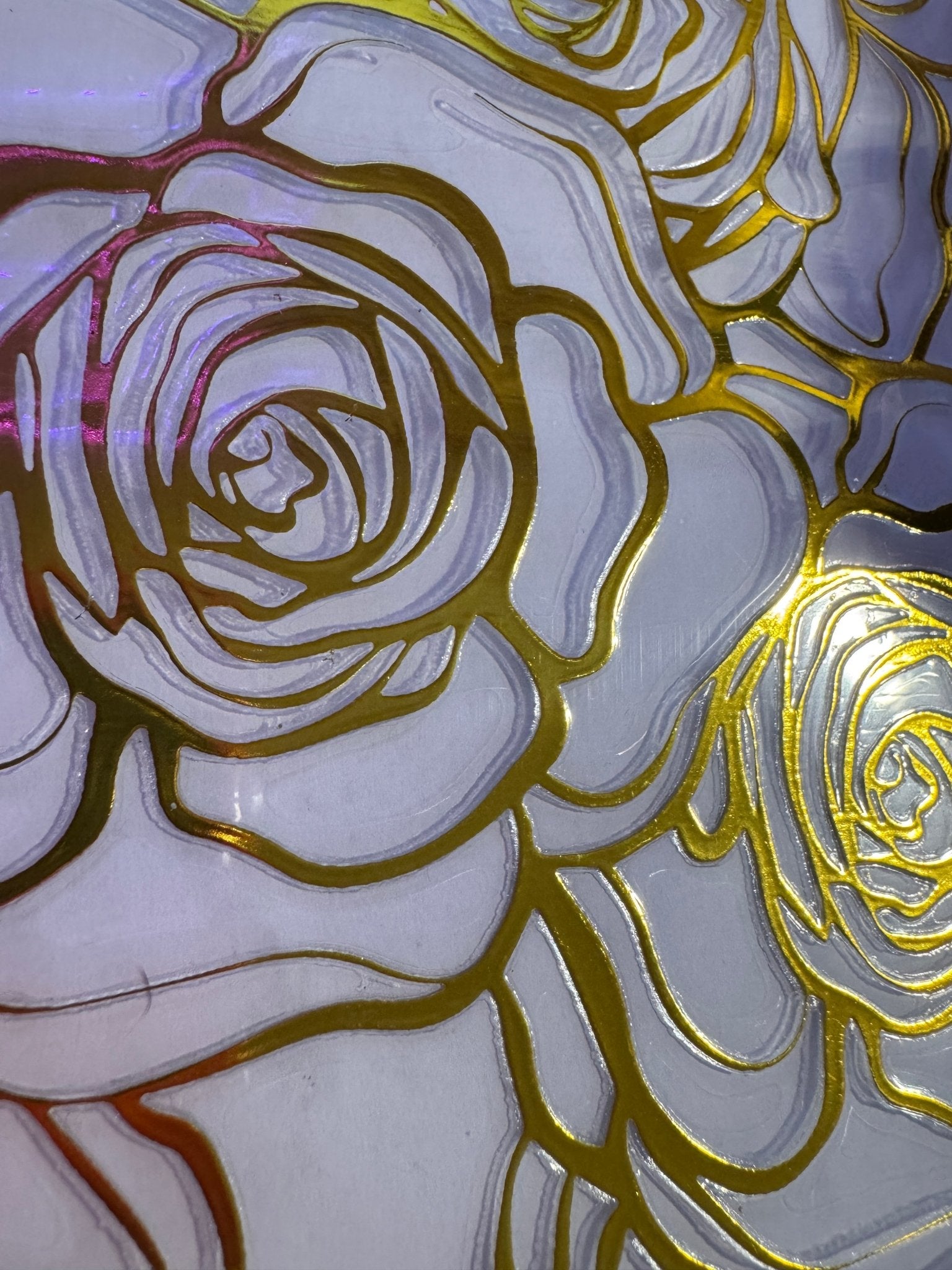 GOLD ROSE TOOLED PATTERN - 216 Tumblers