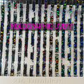 GRUNGE STRIPS BLACK HOLOGRAPHIC SHARDS 11.25X11.25 - 216 Tumblers