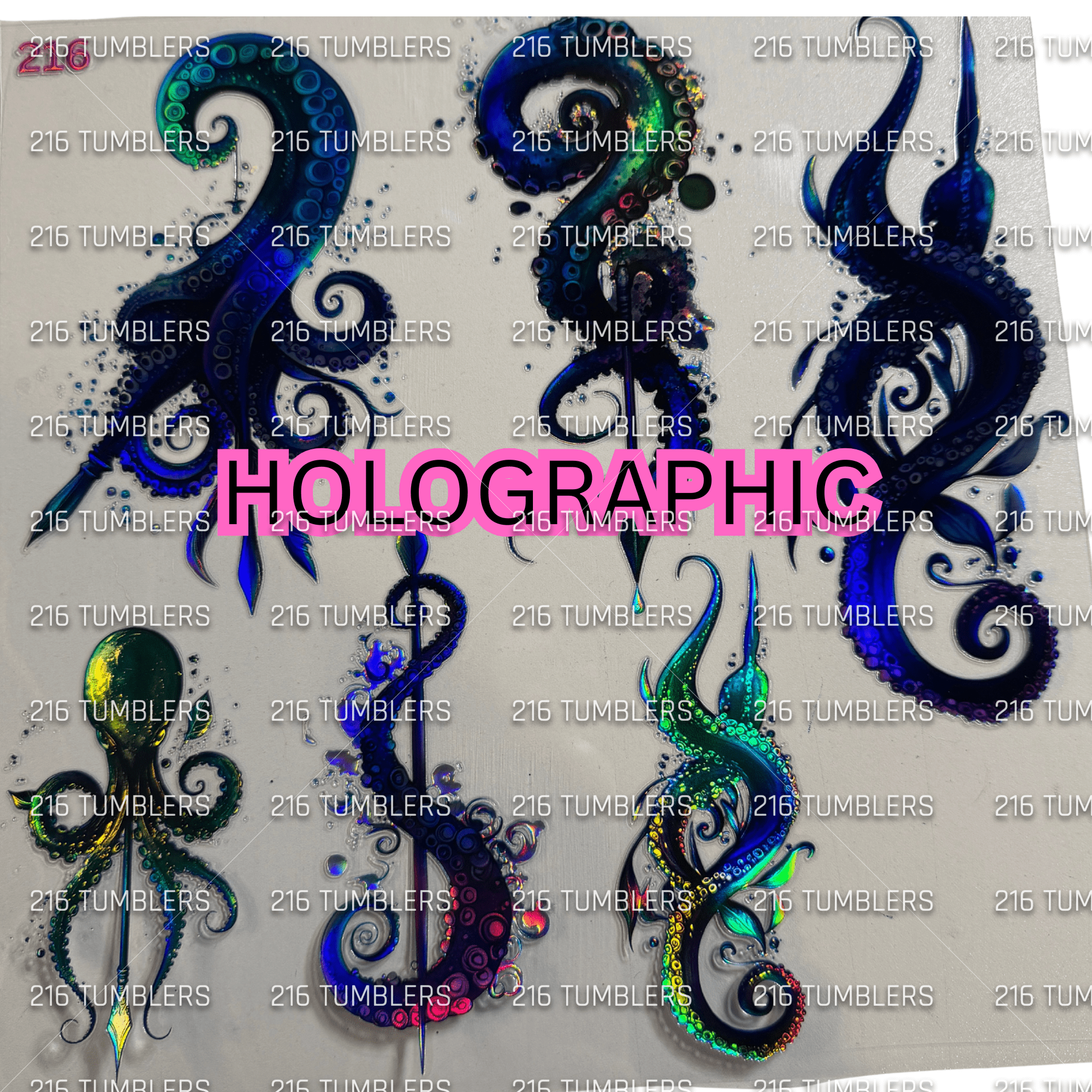 HOLOGRAPHIC - 1115 (553 OCTI SPEARS) - 216 Tumblers