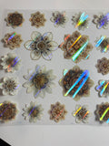 HOLOGRAPHIC - 1297 FLOWERS - 216 Tumblers