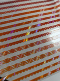 HOLOGRAPHIC - 1357 ORANGE BORDERS - 216 Tumblers