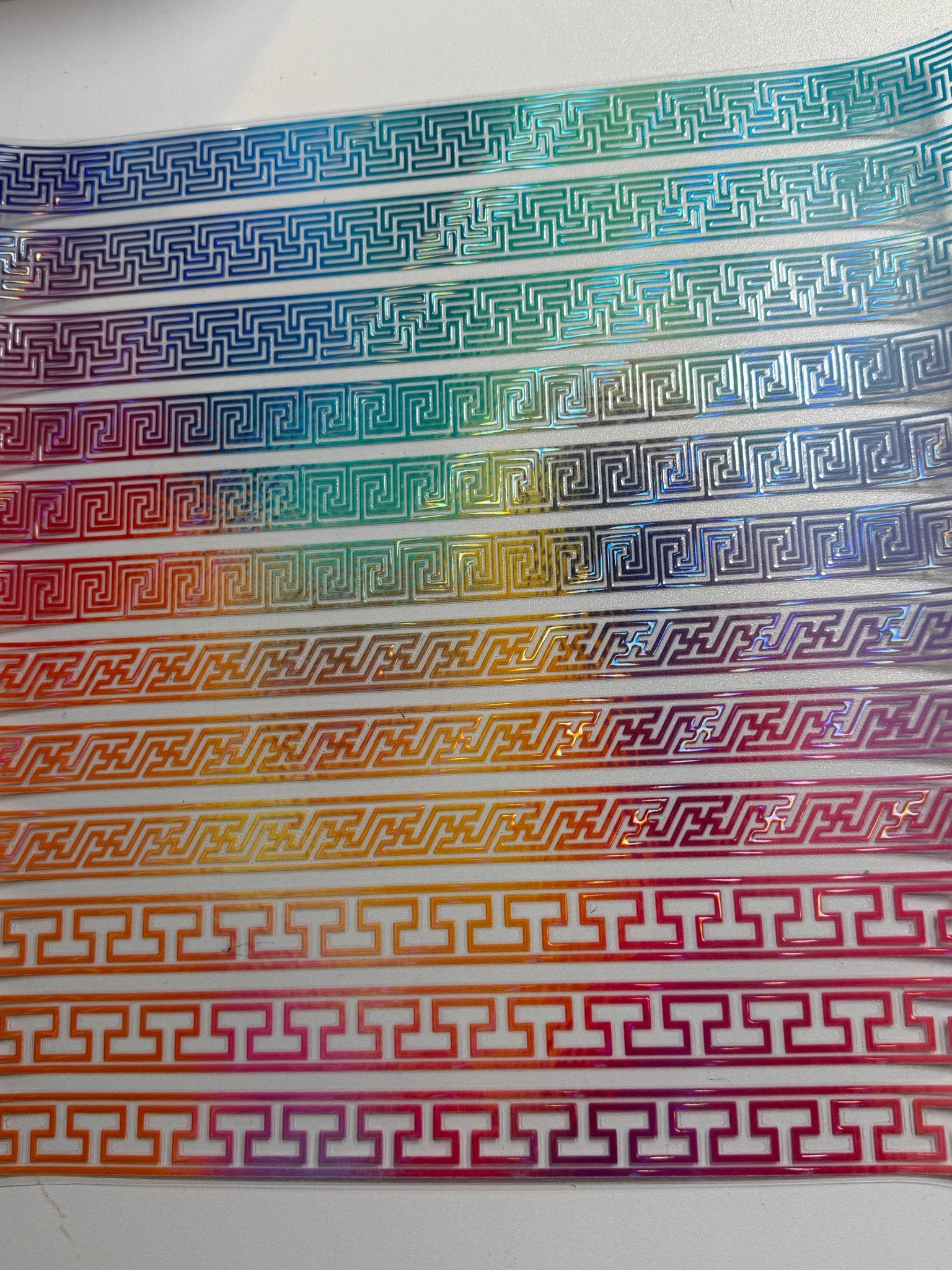 HOLOGRAPHIC - 1360 RAINBOW BORDERS - 216 Tumblers