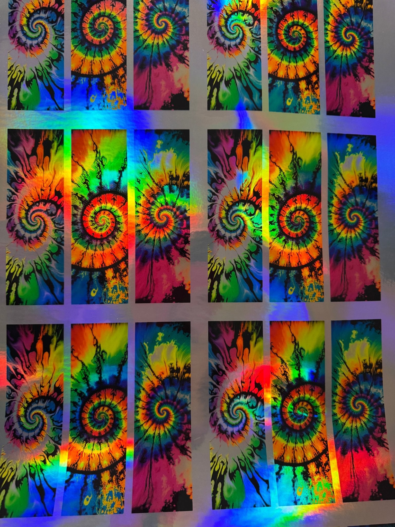 HOLOGRAPHIC 3 Tie Dye VINYL Pen Wraps - 216 Tumblers