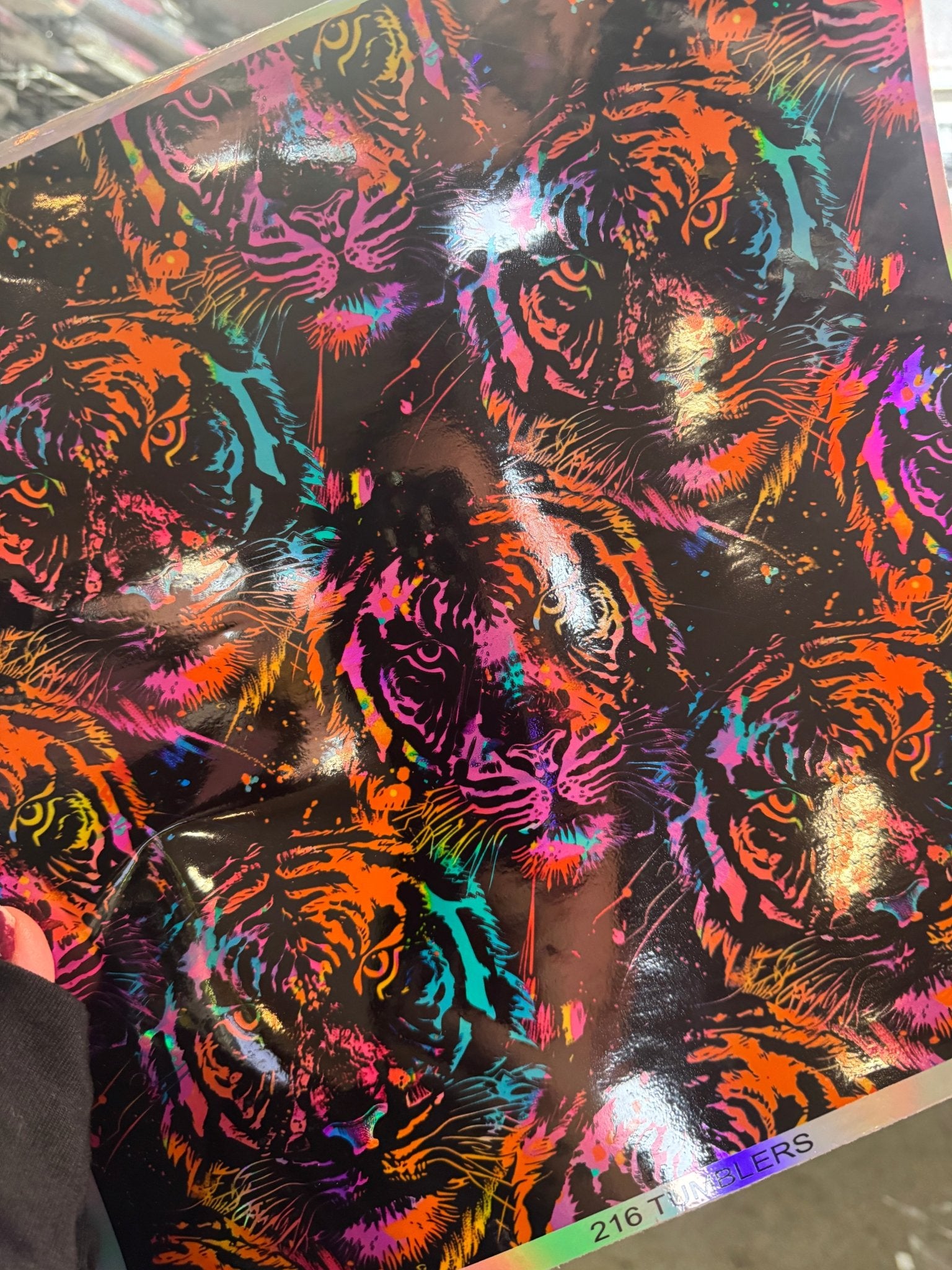 HOLOGRAPHIC ARCHIVE - TIGER 12X12 - 216 Tumblers