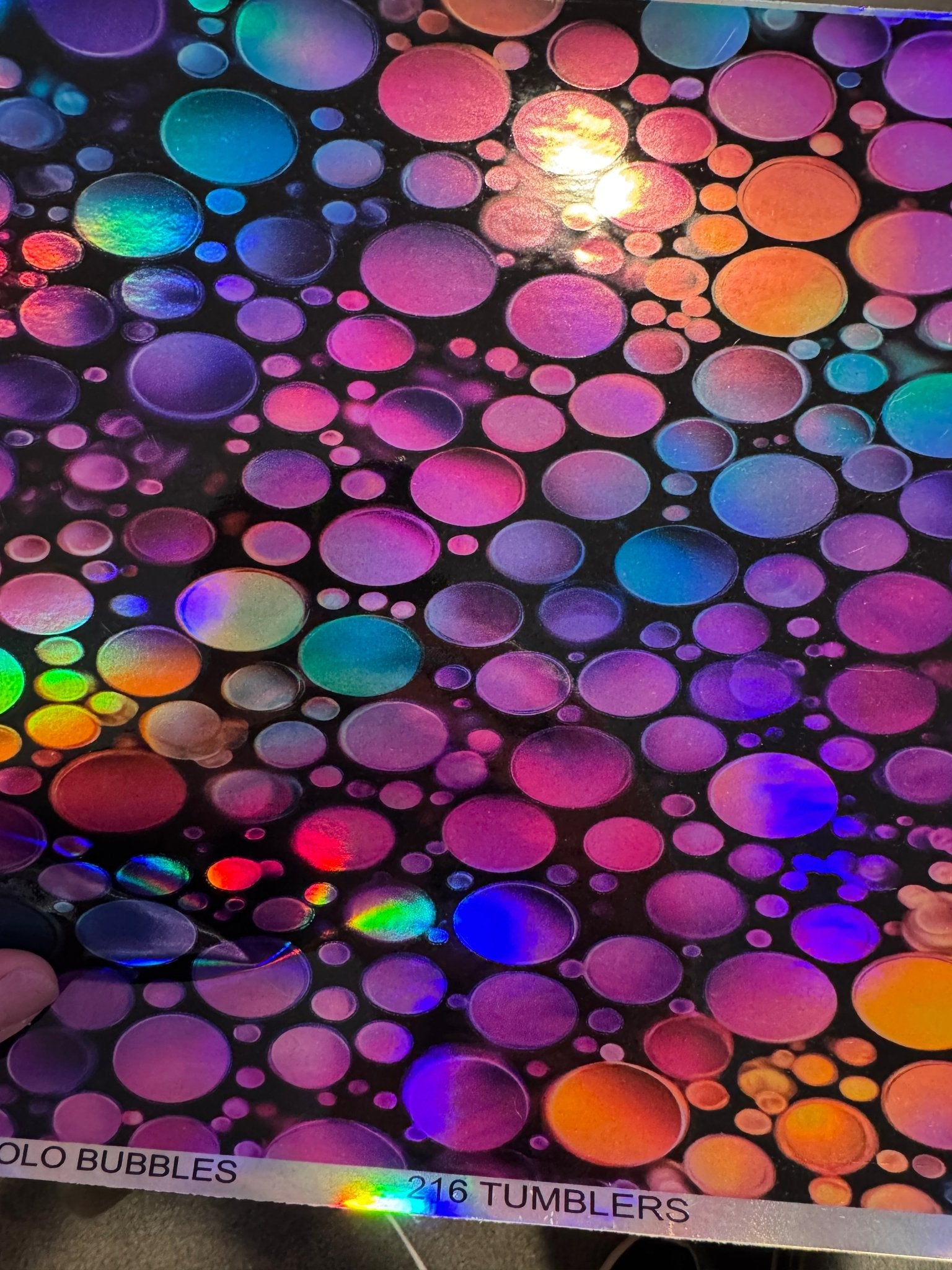 HOLOGRAPHIC BUBBLES - 216 Tumblers
