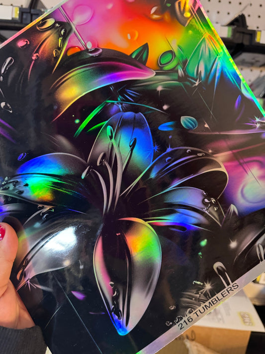 HOLOGRAPHIC FLOWER 4 - 216 Tumblers