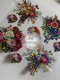 HOLOGRAPHIC SHARDS - 1308 - FLOWERS - Steampunk - 216 Tumblers