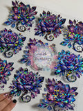 HOLOGRAPHIC SHARDS - 1349 - FLOWERS - 216 Tumblers