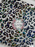 HOLOGRAPHIC SHARDS - 485 - JAGGED LEOPARD - BLACK - 216 Tumblers