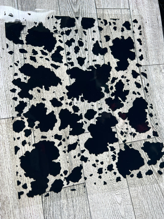 #20-16 9.3x8.2 Cowhide Sheet Black - Large
