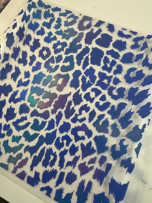 INDIGO HOLOGRAPHIC LEOPARD PRINT - 216 Tumblers