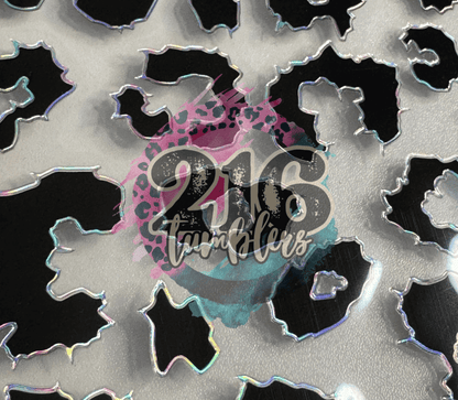 JAGGED LEOPARD WITH HOLOGRAPHIC OUTLINE - 216 Tumblers