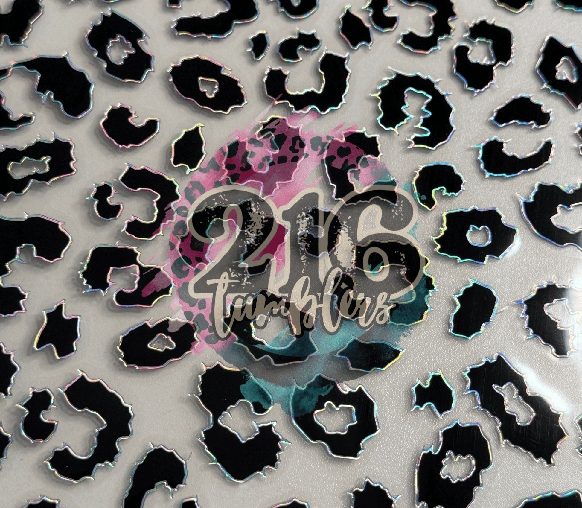 JAGGED LEOPARD WITH HOLOGRAPHIC OUTLINE - 216 Tumblers