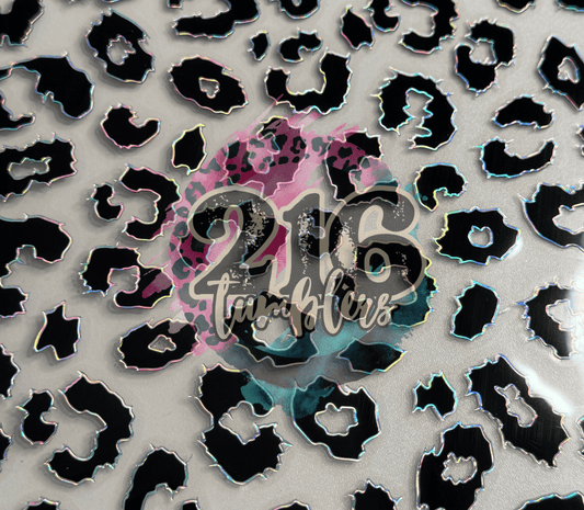 JAGGED LEOPARD WITH HOLOGRAPHIC OUTLINE - 216 Tumblers