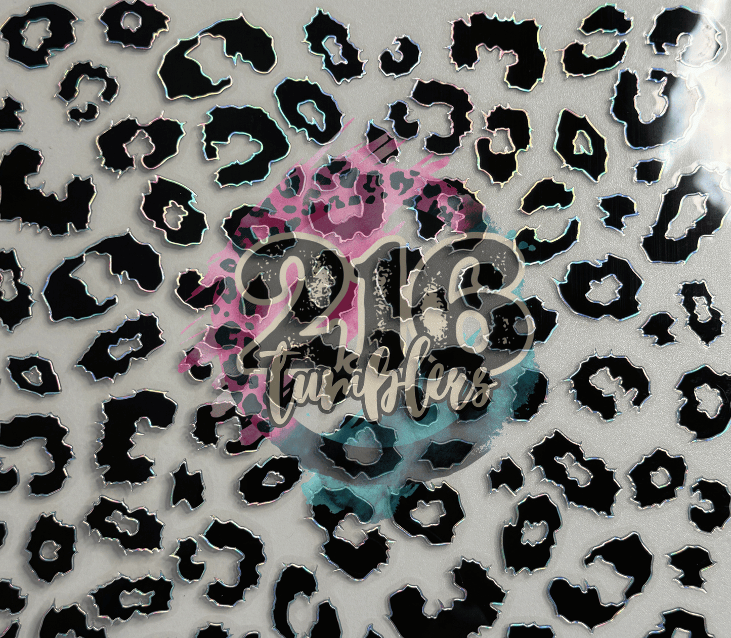 JAGGED LEOPARD WITH HOLOGRAPHIC OUTLINE - 216 Tumblers