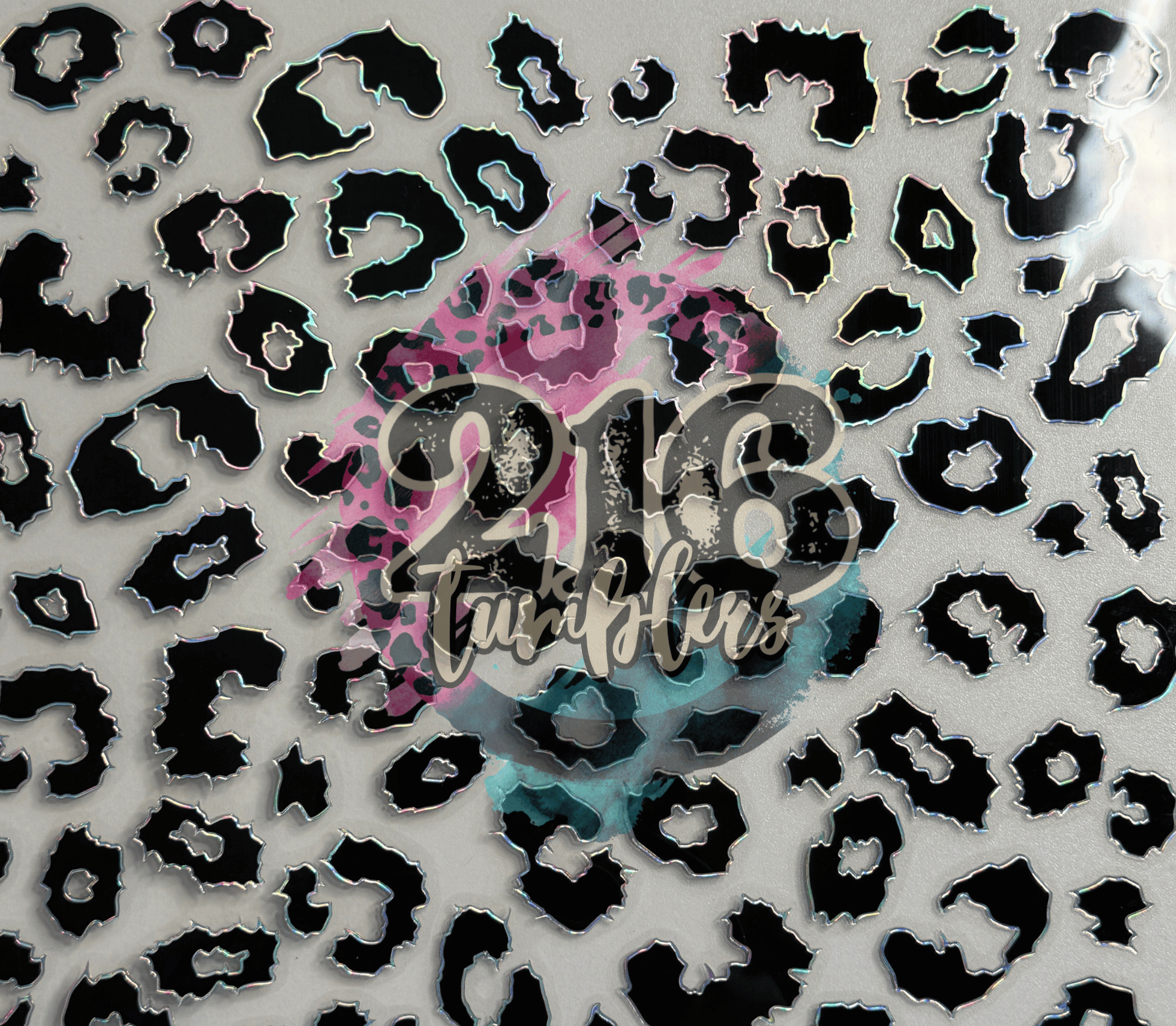 JAGGED LEOPARD WITH HOLOGRAPHIC OUTLINE - 216 Tumblers