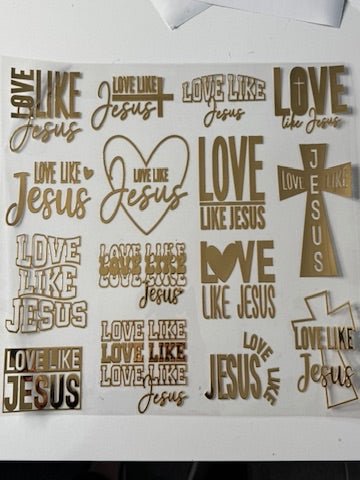 JESUS WORDS - 2 COLOR OPTIONS 11.25X11.25 - 216 Tumblers