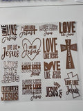 JESUS WORDS - 2 COLOR OPTIONS 11.25X11.25 - 216 Tumblers