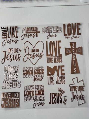JESUS WORDS - 2 COLOR OPTIONS 11.25X11.25 - 216 Tumblers