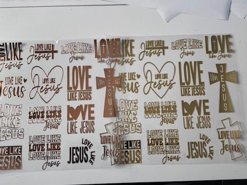 JESUS WORDS - 2 COLOR OPTIONS 11.25X11.25 - 216 Tumblers