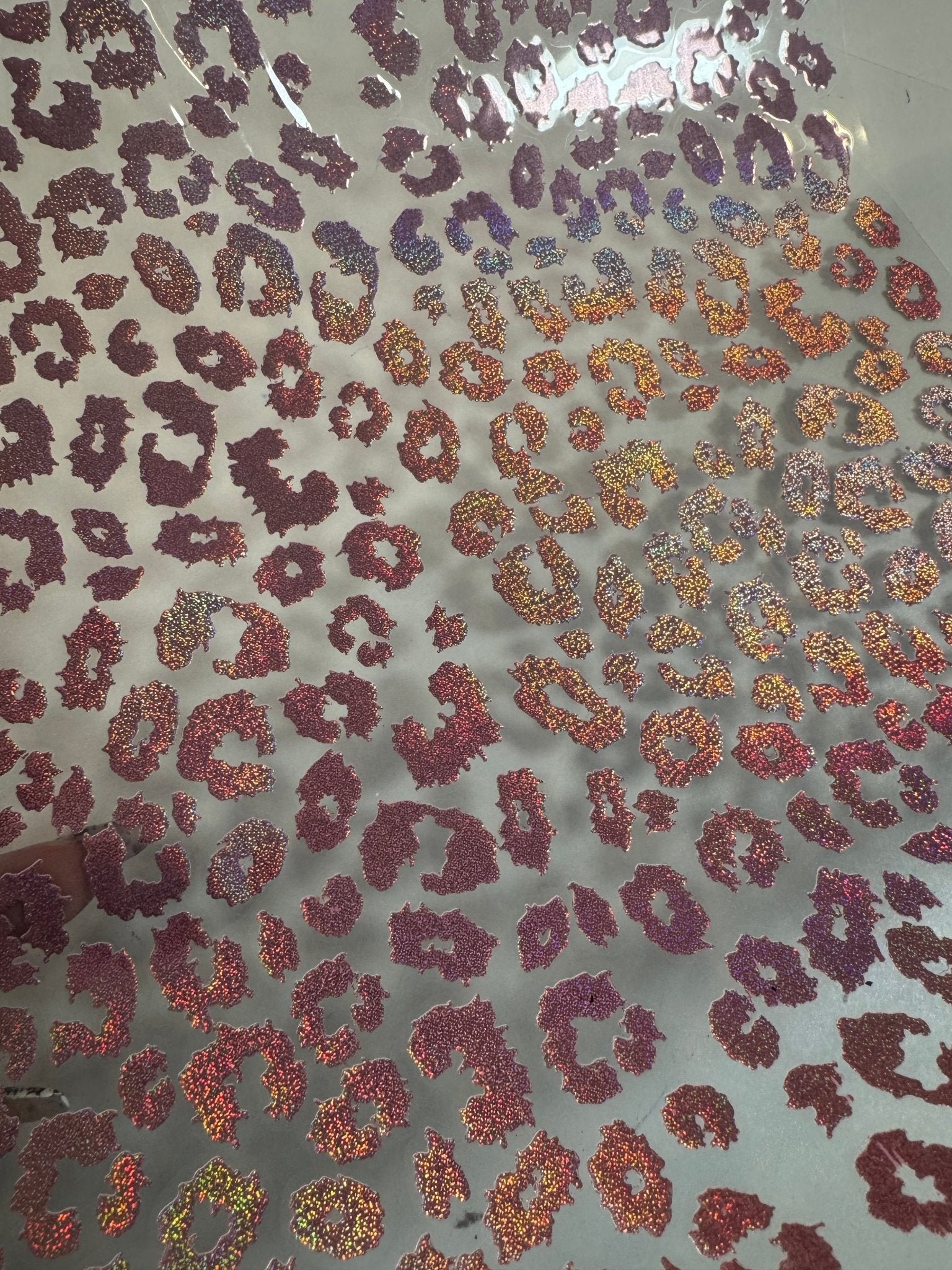 LIGHT PINK GLITTER HOLO SMALL LEOPARD - 216 Tumblers