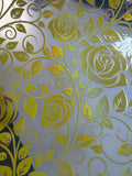 LUMINOUS YELLOW TOOLED ROSE - HOLOGRAPHIC - 216 Tumblers