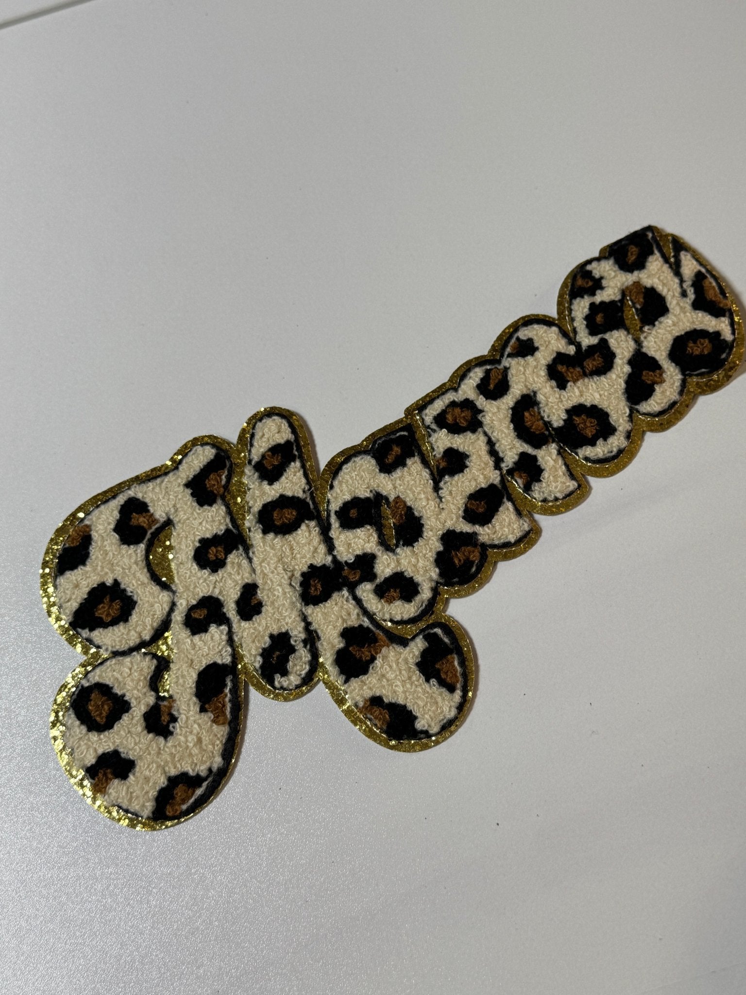 MAMA LEOAPRD AND GOLD CHENILLE PATCH - 216 Tumblers