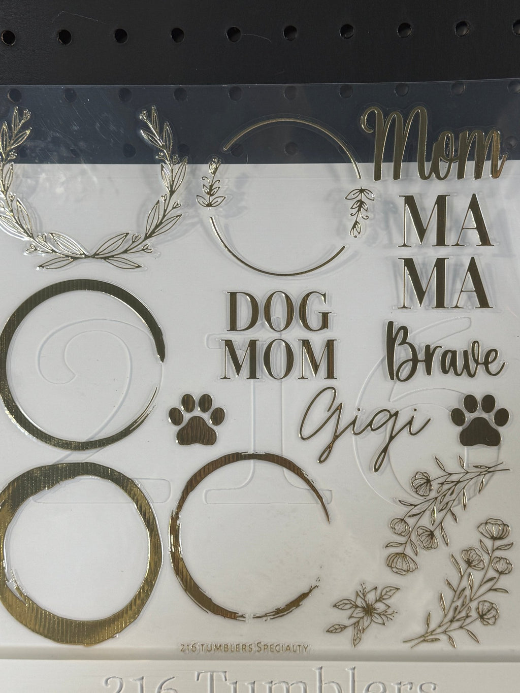 MAMA SHEET WITH WREATHS - METALLIC - 216 Tumblers