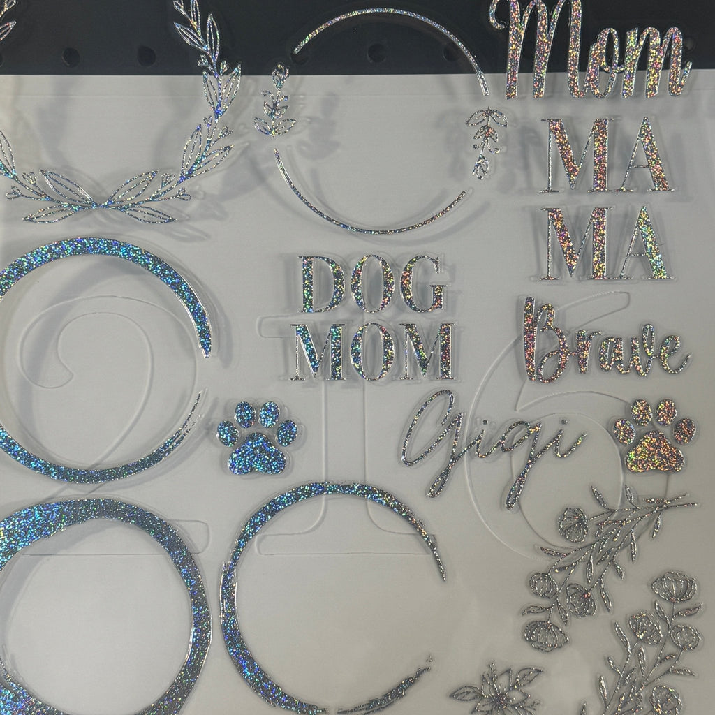 MAMA SHEET WITH WREATHS - METALLIC - 216 Tumblers