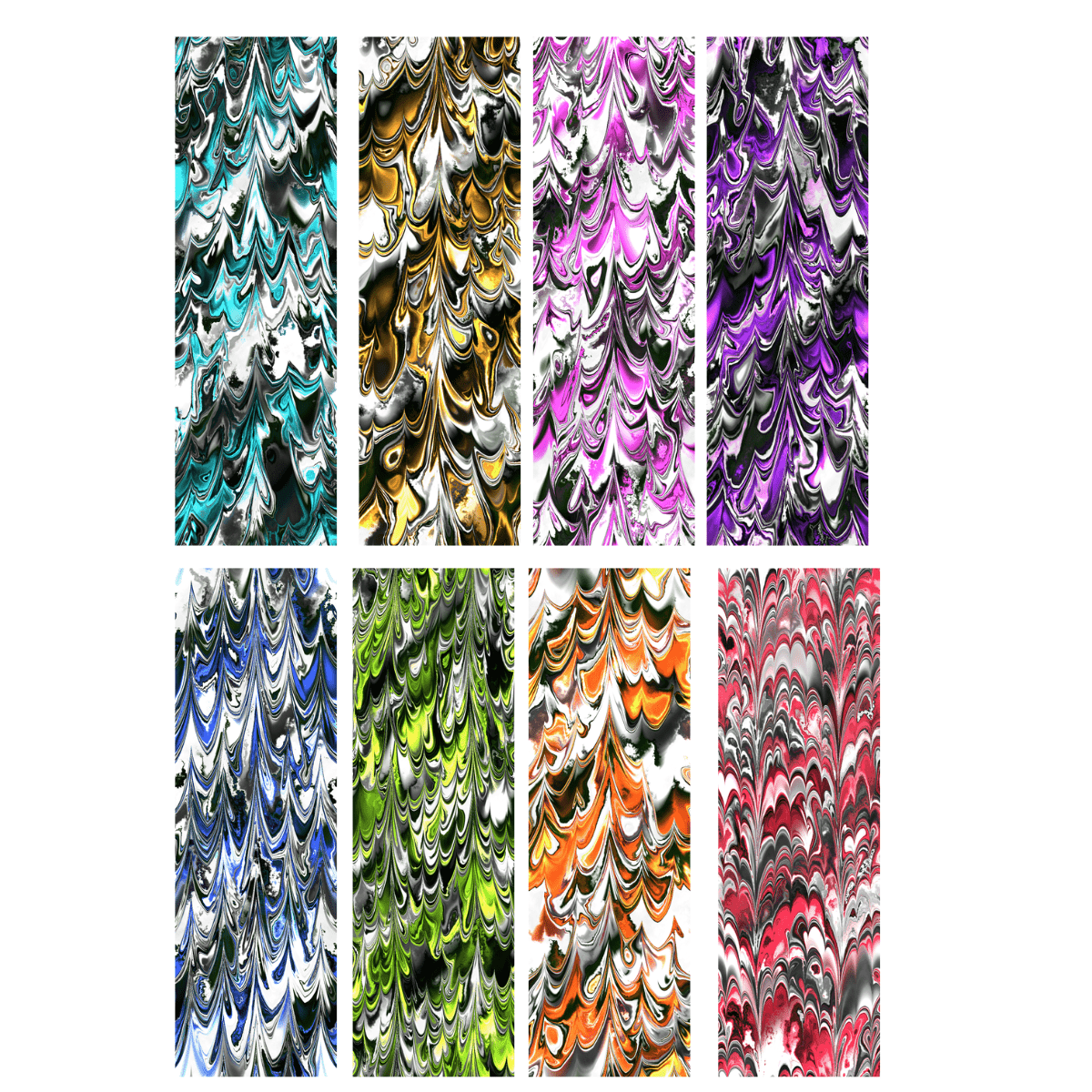 Marble Pack of 8 - Vinyl Pen Wrap - 216 Tumblers