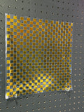 METALLIC CHECKER GOLD 11.25X11.25 - 216 Tumblers