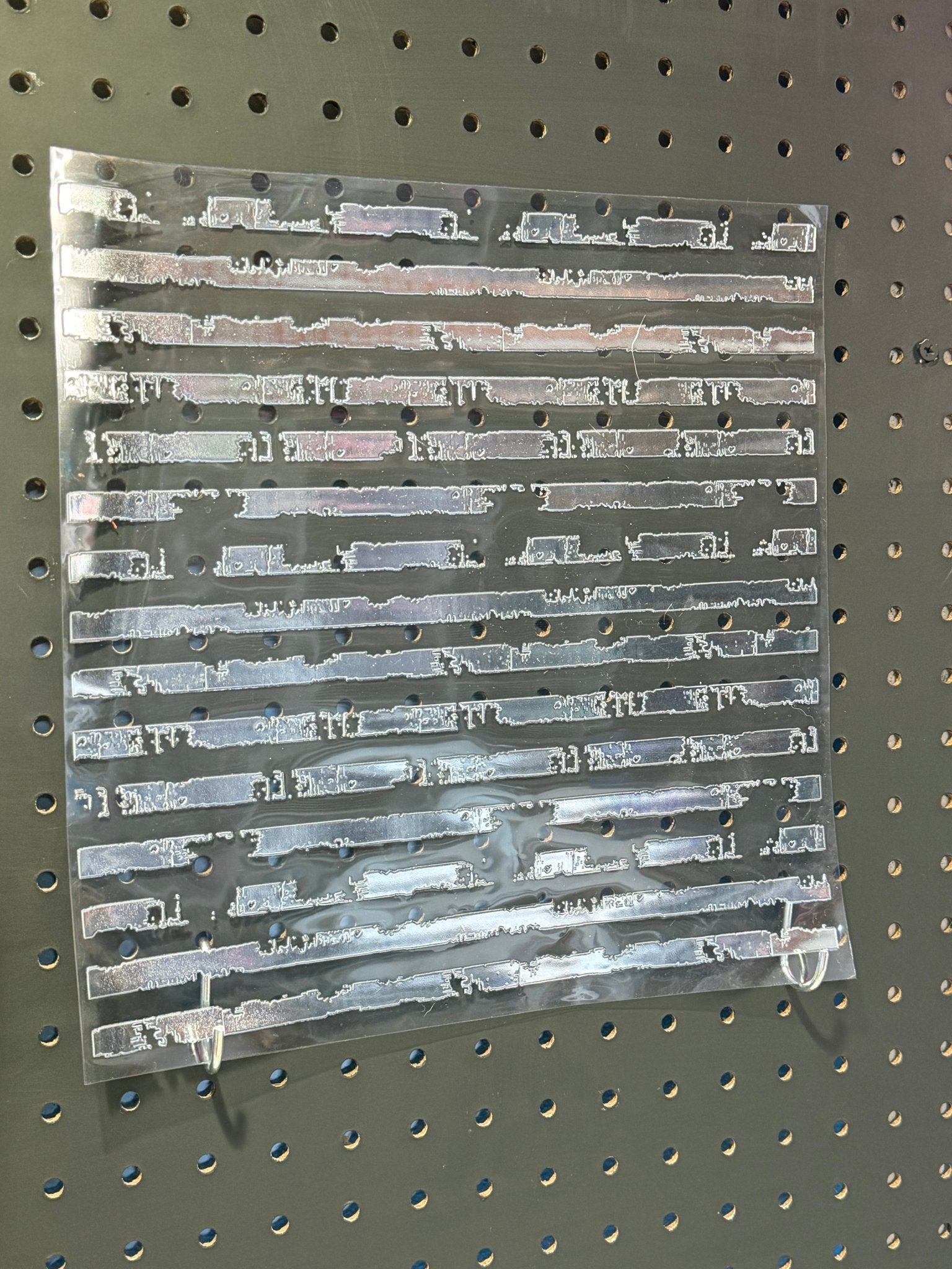 METALLIC GRUNGE STRIPS SILVER 11.25X11.25 - 216 Tumblers