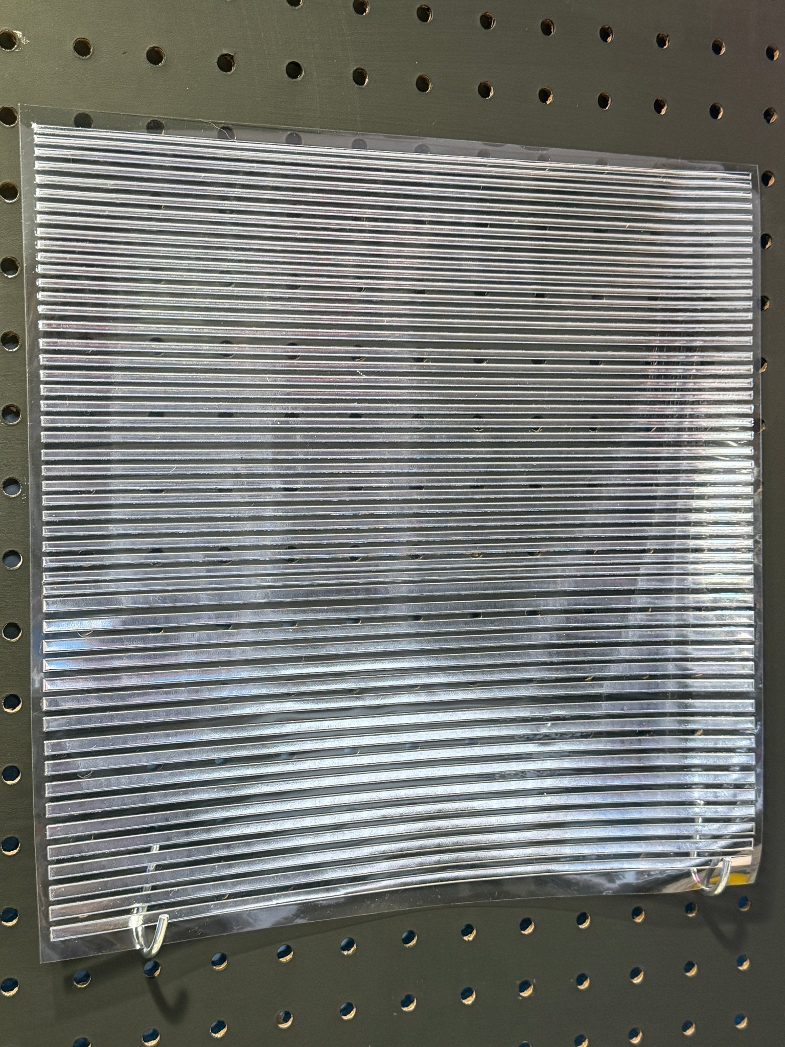METALLIC PIN STRIPES SILVER 11.25X11.25 - 216 Tumblers