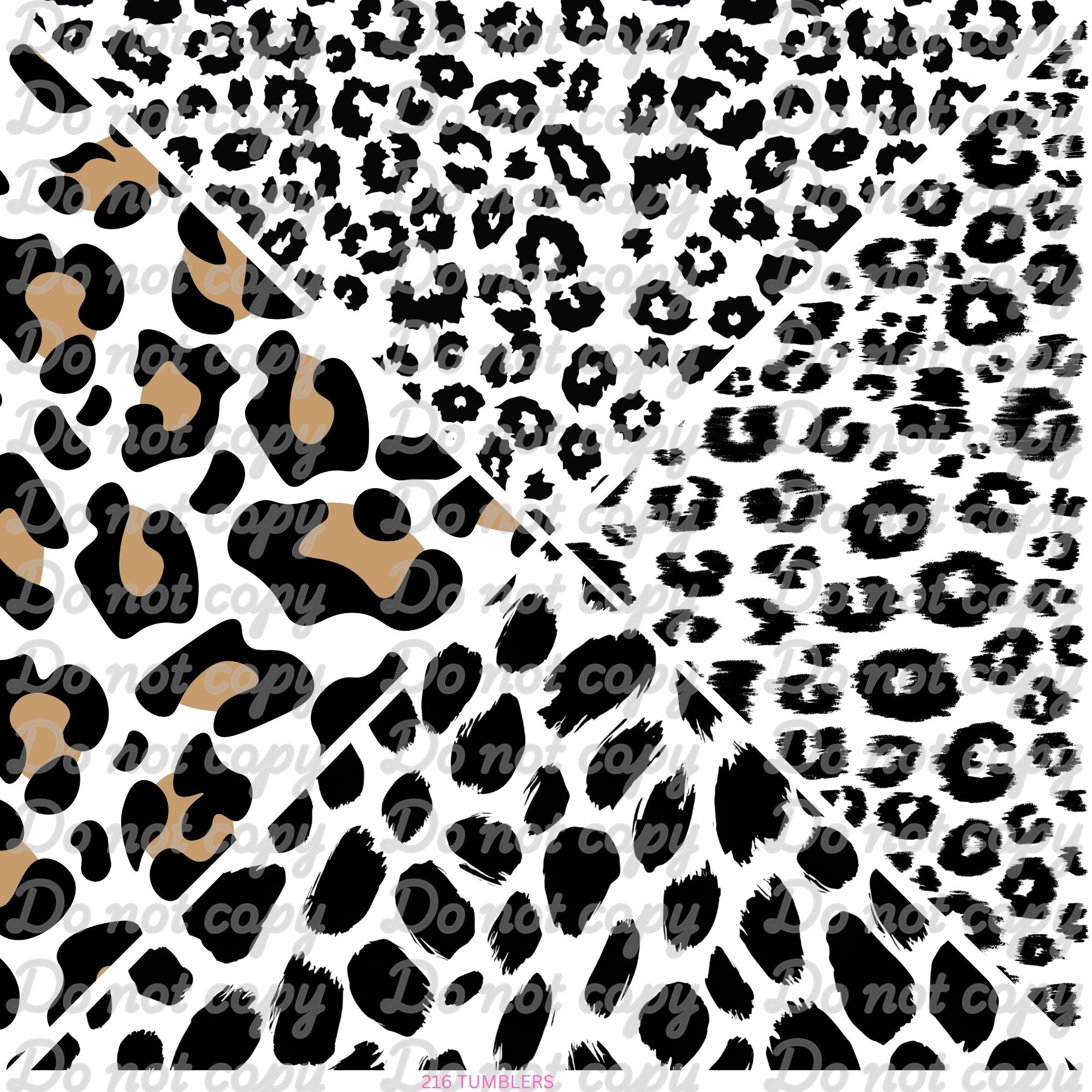MIXED MEDIA3 - WITH BROWN ANIMAL PRINT - 216 Tumblers