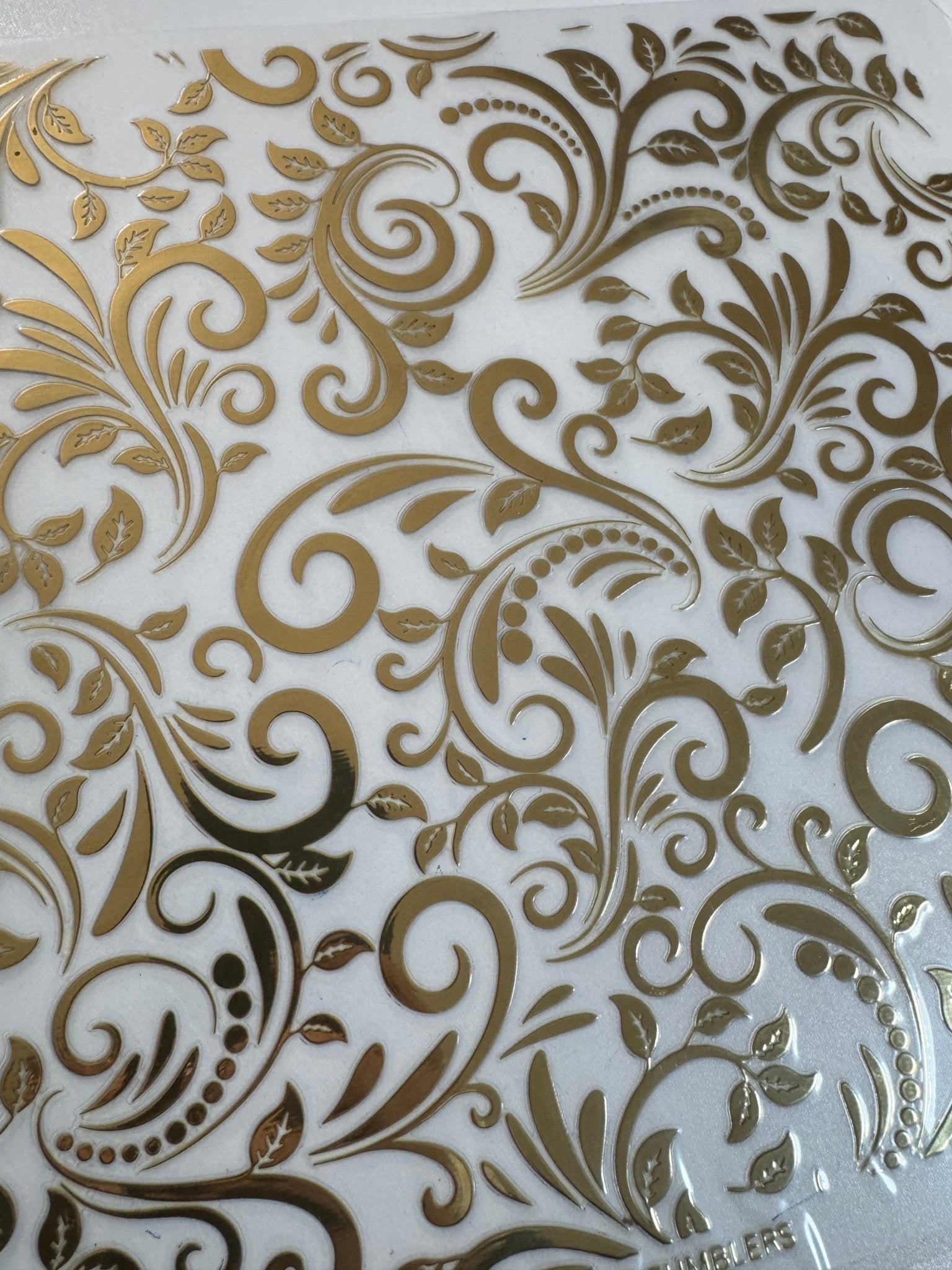 NEW COLOR - CHAMPAGNE GOLD TOOLED LEATHER - 216 Tumblers