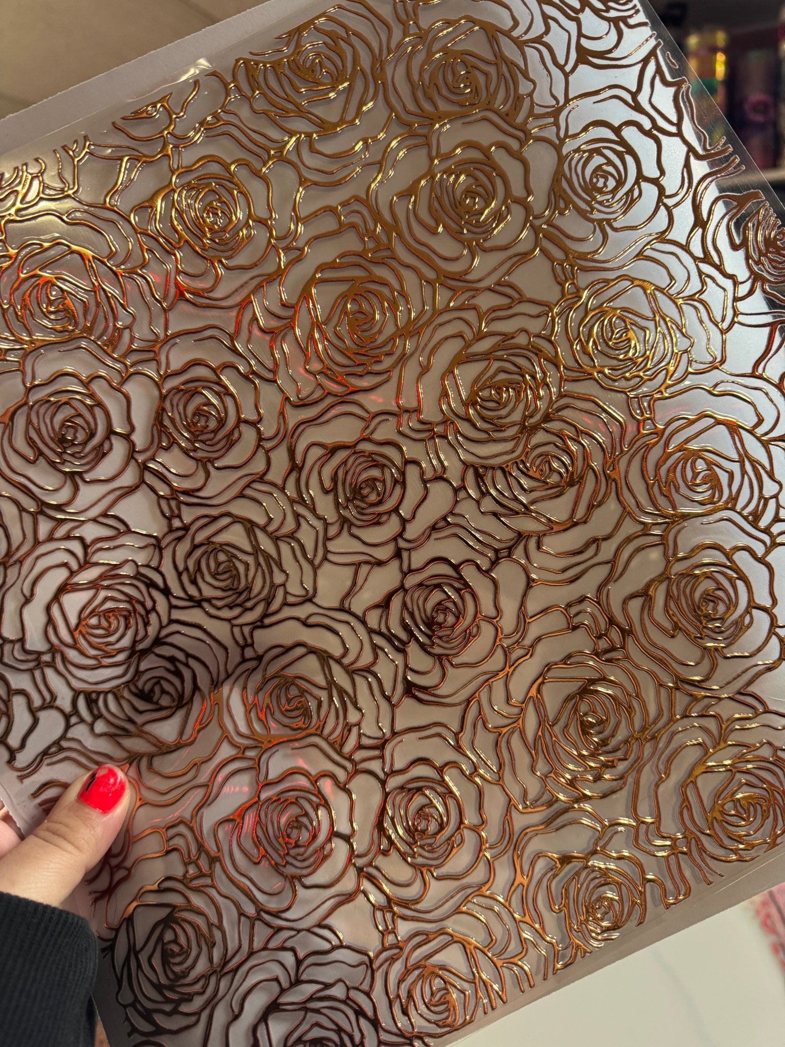NEW GOLD TOOLED ROSE 11.25X11.25 - 216 Tumblers
