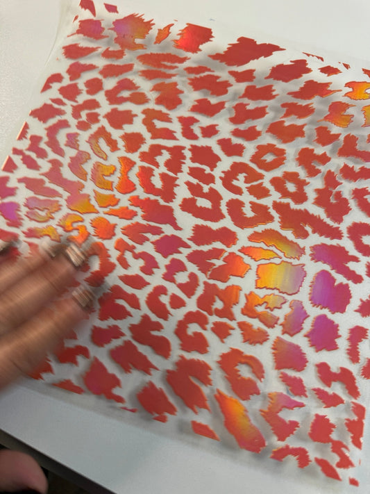 ORANGE HOLOGRAPHIC LEOPARD PRINT - 216 Tumblers