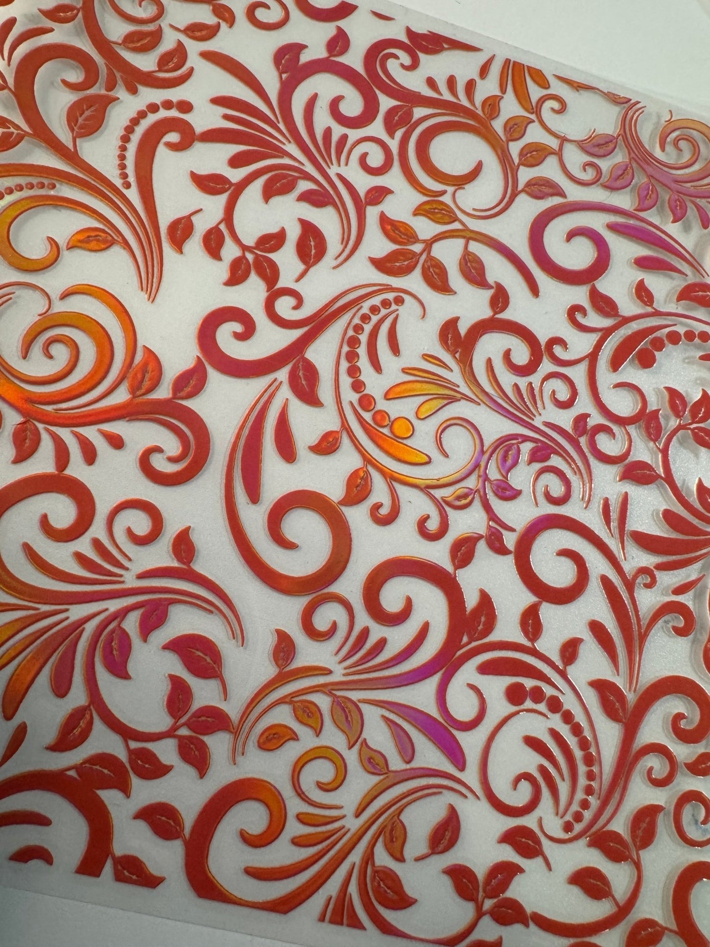 ORANGE HOLOGRAPHIC TOOLED LEATHER - 216 Tumblers