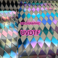 PASTEL RAINBOW HOLOGRAPHIC ARGYLE UVDTF - 216 Tumblers
