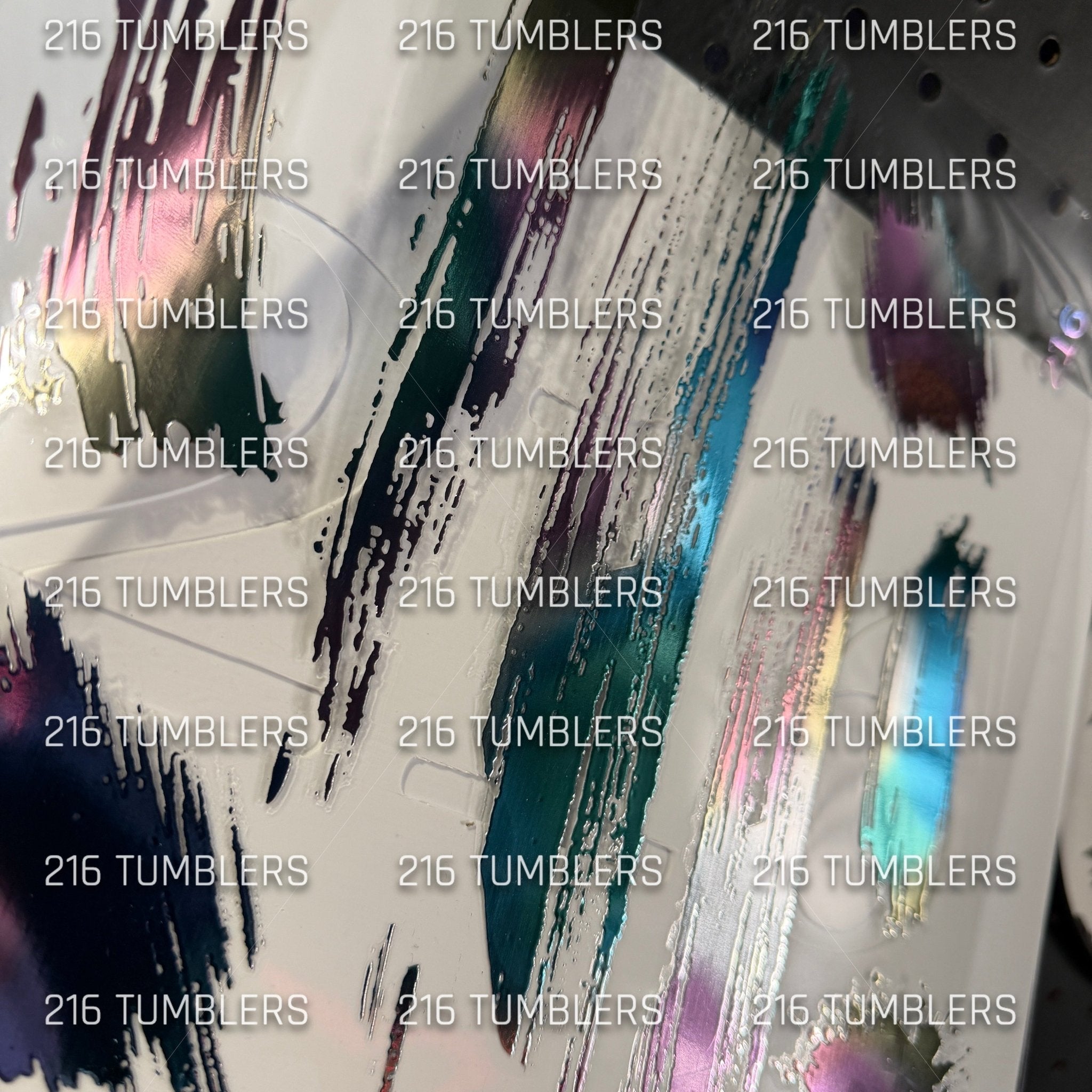 PASTEL RAINBOW HOLOGRAPHIC SLASHES - 216 Tumblers