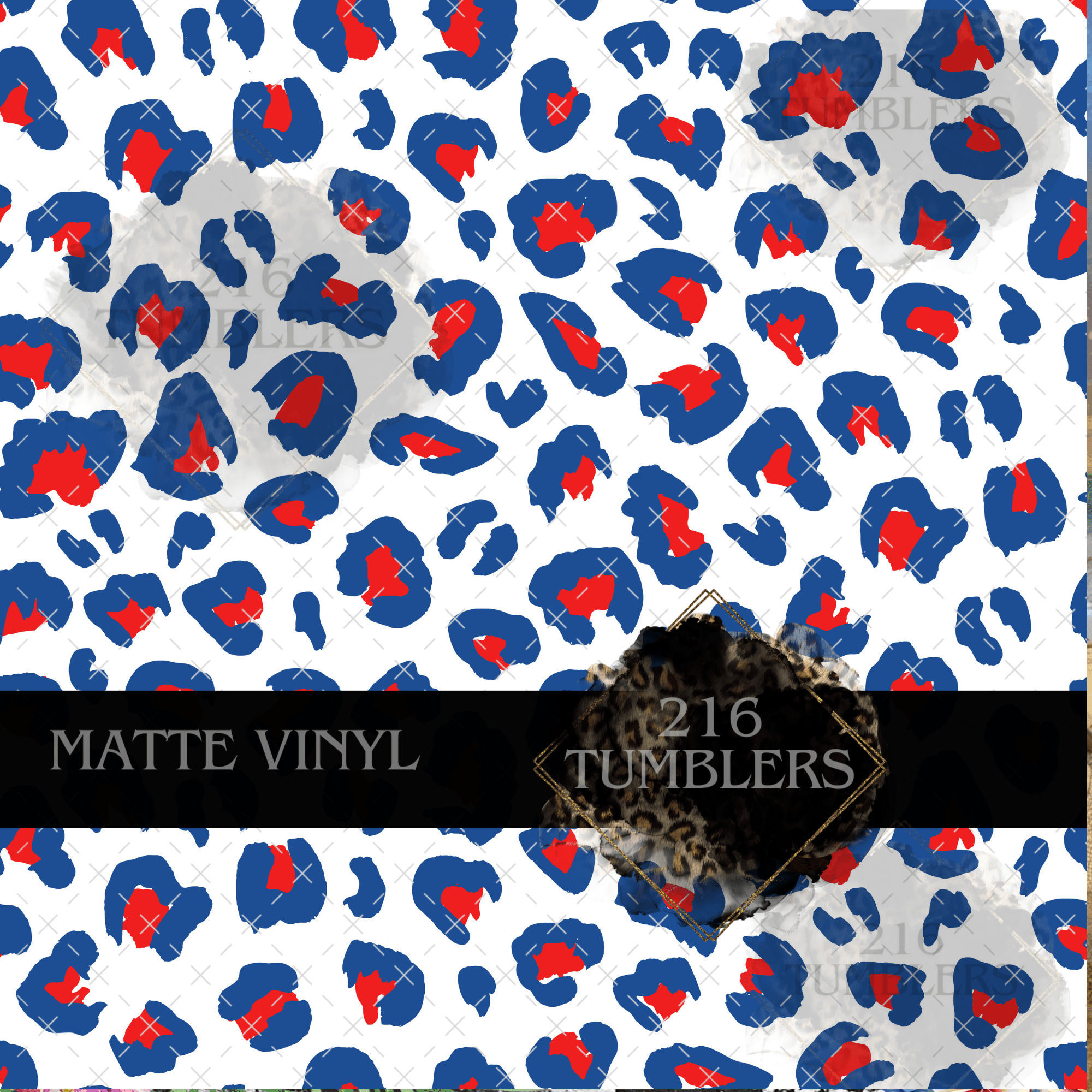 PATRIOTIC LEOPARD - 216 Tumblers